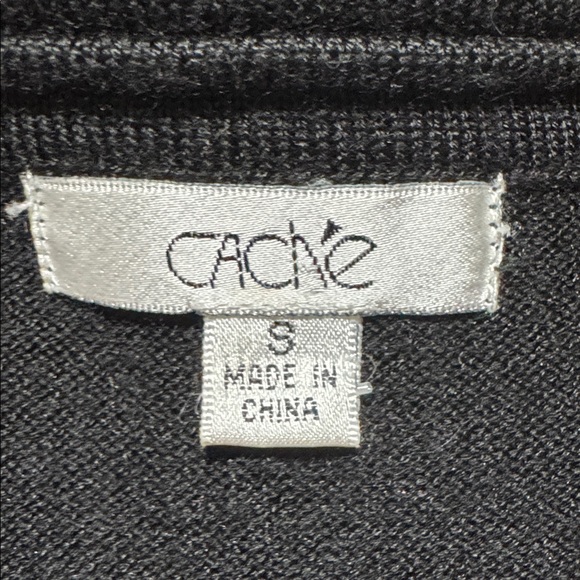 Cache Black Ribbed Collar Cardigan - Picture 7 of 8